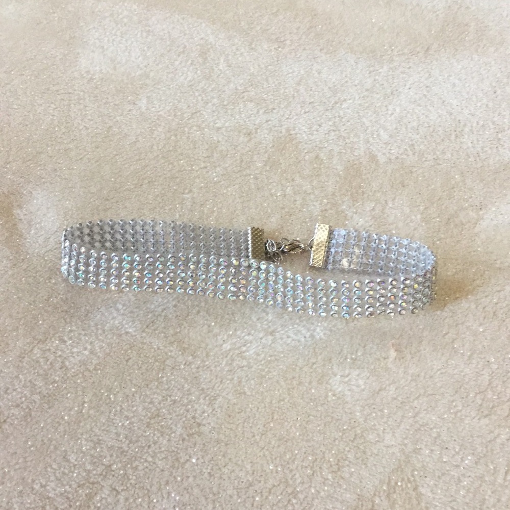 Women's Rhinestone Crystal Choker Necklace - NWT - Picture 7 of 9